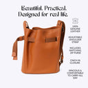Evie Leather Handbag - Tan