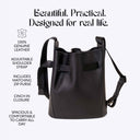 Evie Leather Handbag - Black