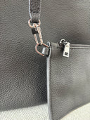 Evie Leather Handbag - Black