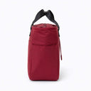 Large red insulated tote lunch bag work teens high school middle school from the Spixal commute series side with pockets