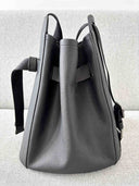 Evie Bucket Leather Crossbody Handbag Black — Drawstring closure | Spixal