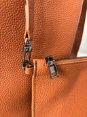 Evie Bucket Leather Handbag Tan — pebble leather | Spixal
