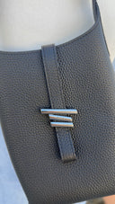 Georgie Leather Phone Bag - Black