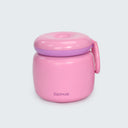 Large insulated food jar with carry handle | pack hot school lunches pink | Spixal