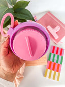 Large 800ml insulated food jar | snack or condiments packed in the lid pink | Spixal