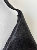 Piper Leather Handbag Black — close up view zip detail | Spixal