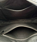 Piper Leather Shoulder Handbag Black — internal pockets | Spixal