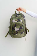 green camouflage camo  large backpack school bag for primary school middle school high school teens or adults | Spixal