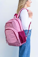 Pink girls large backpack school bag for primary school middle school high school teens or women's uni study backpack | water bottle pocket and laptop sleeve | Spixal