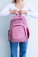 Pink girls large backpack school bag for primary school middle school high school teens or women's uni study backpack | water bottle pocket and laptop sleeve | Spixal