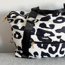 Spixal Leopard Print Travel Bag Black