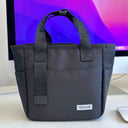Commute Black Large Insulated Lunch Tote Bag for Work & School