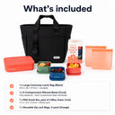 Spixal lunch packing bundle for dads fathers day gift ideas that are practical with lunch bag bento box round lunch bowl and snack container reusable zip lock bags and snack boxes