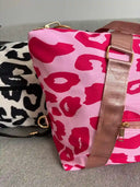 Spixal Leopard Print Travel Bag Pink