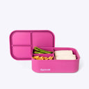 Silicone Bento Box 3 Compartment - Pink