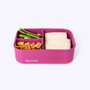 Silicone Bento Box 3 Compartment - Pink