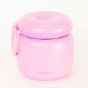 Large 800ml insulated food jar with snack container under lid | warm mac and cheese for school lunch pink | Spixal