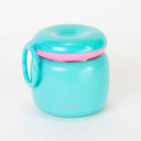 Large 800ml insulated food jar with snack container under lid | big enough for growing kids teal | Spixal
