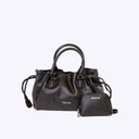 Cleo Leather Handbag + Coin Purse Bundle - Black