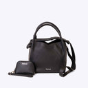 Isla Leather Handbag + Coin Purse Bundle - Black