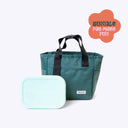 Spixal Tote Lunch Bag & Bento Box Set - Green
