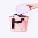 Spixal Tote Lunch Bag & Bento Box Set - Pink and Purple