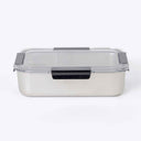 Core Lightweight Stainless Steel Large Durable Bento Lunch Box Black — 4 clip closure | Spixal