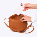 Fleur Leather Handbag - Tan