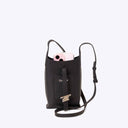 Georgie Leather Phone Bag - Black