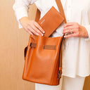 Evie Leather Handbag - Tan