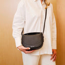 Fleur Leather Handbag - Black