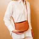 Fleur Leather Handbag - Tan