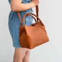 Isla Leather Handbag - Tan