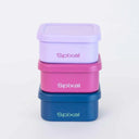 Silicone Midi Snack Boxes (3 Pack) - Leakproof - Brights