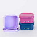 Silicone Midi Snack Boxes (3 Pack) - Leakproof - Brights