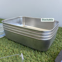Core Lightweight Stainless Steel Large Durable Bento Lunch Box Teal (1200ml) — Stores easy stackable | Spixal