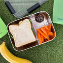Core Stainless Steel Bento Black Clips hold whole sandwich plus snacks | Spixal