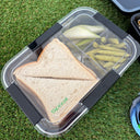 Core Lightweight Stainless Steel Large Durable Bento Lunch Box Black — Fits whole sandwiches | Spixal