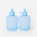 reusable yoghurt pouches easy to fill and easy to clean dishwasher safe blue | Spixal
