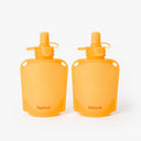 reusable yoghurt pouches easy to fill and easy to clean dishwasher safe orange | Spixal