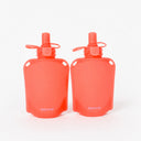 reusable yoghurt pouches easy to fill and easy to clean dishwasher safe red | Spixal